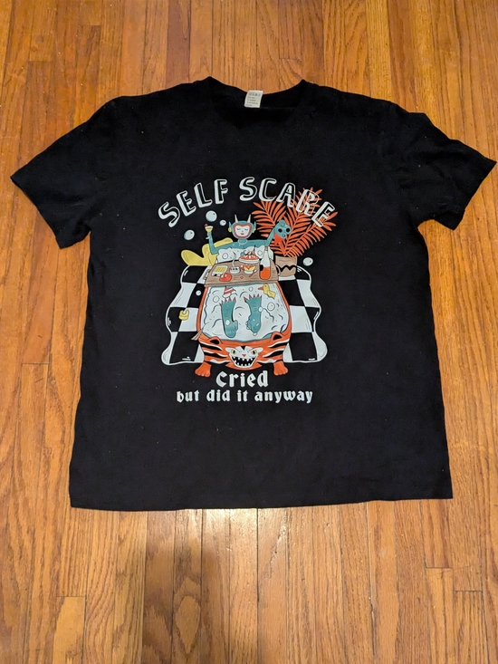 Tops - Self Scare Graphic Tee - Black